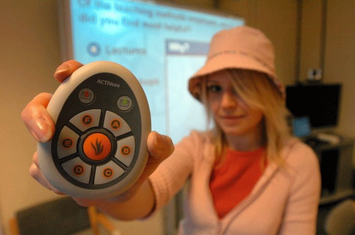 The clicker could soon be coming to a lecture hall near you.