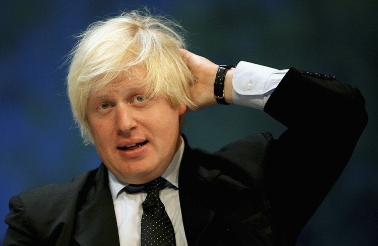 Lost for words: Famous Famous failures in eloquence -  "Ah, bloody hell. It's tricky, isn't it. Oh, dear. Um, um. God. Er", Boris Johnson asked where the Tories should go after losing the general election in 2001
