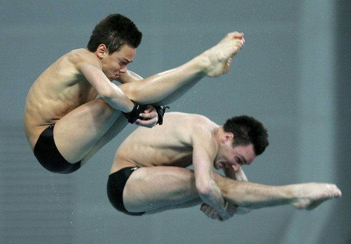 Tom Daley (left) and Blake Aldridge combine in perfect harmony to take the bronze medal in Beijing