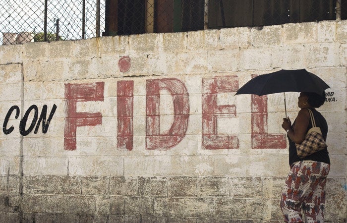 Havana graffiti expresses the loyalty many Cubans still feel to Fidel Castro