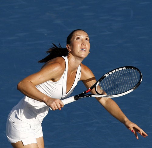 Jankovic during her laboured 4-6, 6-3, 6-4 win over India's Sania Mirza in the Dubai Tennis Championships