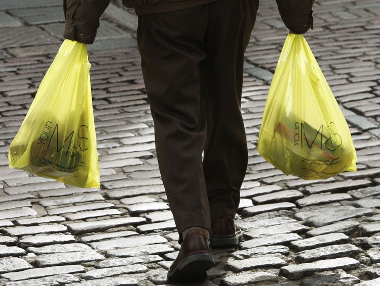 Yellow Plastic Carrier Bag