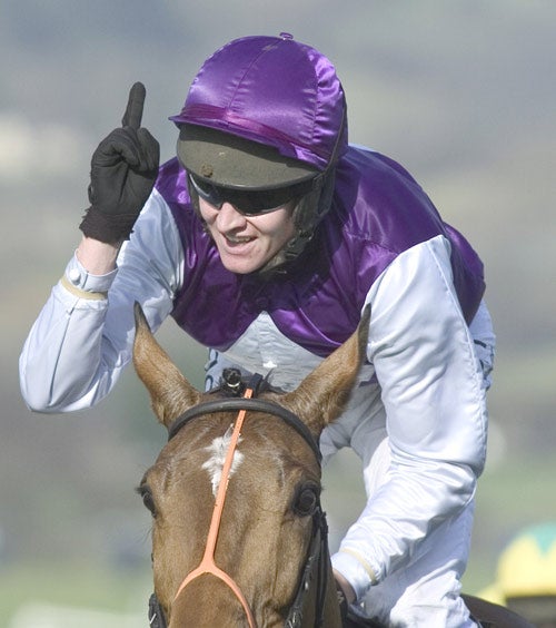 Barry Gereghty won the Gold Cup in 2005 on Kicking King