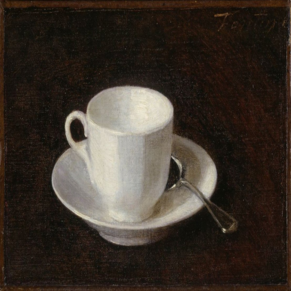Fantin-Latour, Henri: White Cup and Saucer (1864)