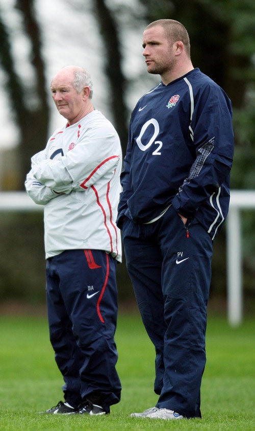 Brian Ashton (left) and his captain, Phil Vickery, will be under intense pressure when England take on Ireland in the Six Nations at Twickenham tomorrow