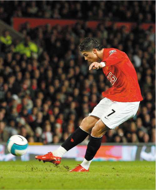 Ronaldo gets his and United's second at Old Trafford last night