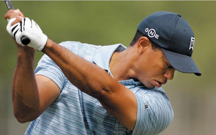 Woods is placed two shots behind despite a final hole bogey