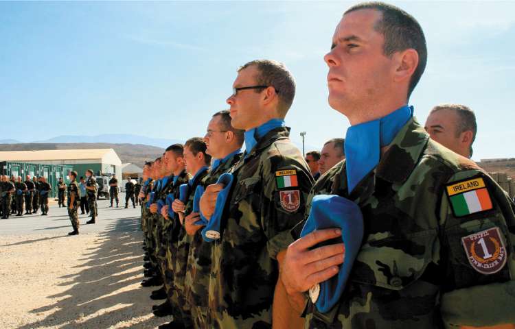 The Irish army has joined many UN peacekeeping missions, including that in Lebanon