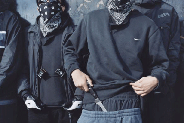 It's becoming increasingly commonplace for gang members to carry knives © Josh Cole