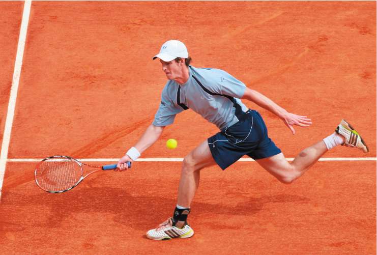 Andy Murray during his second round victory over Filippo Volandri at the Monte Carlo Masters