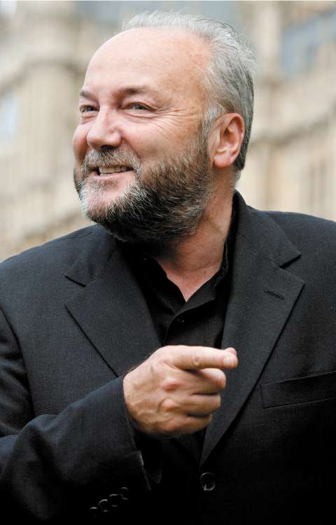 George Galloway was momentarily dazed by the missile