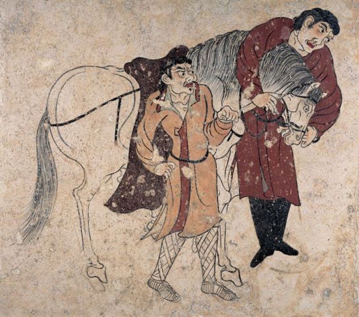 Equine exhibition: 'Presentation of the Horse', a Tang dynasty painting on plaster