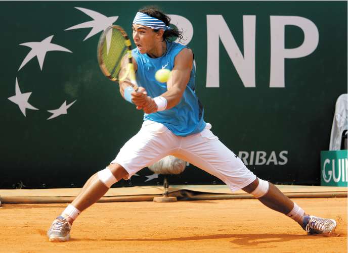 Rafael Nadal shows his agility in his semi-final win