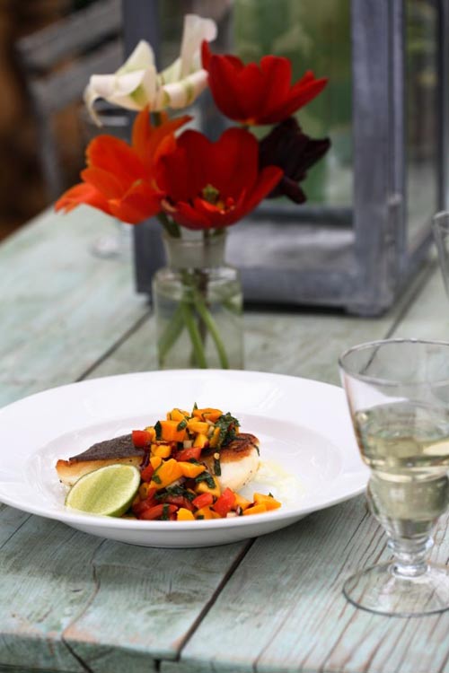 Use the mango salsa to spice up fish dishes © Lisa Barber