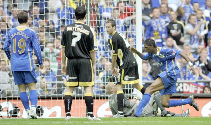 Kanu prods in the winner from point-blank range to give Harry Redknapp a first FA Cup final victory and Portsmouth a first taste of Europe