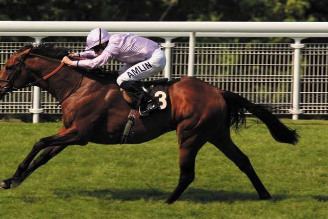 Ryan Moore and Sixties Icon land the Festival Stakes by five lengths at Goodwood yesterday
