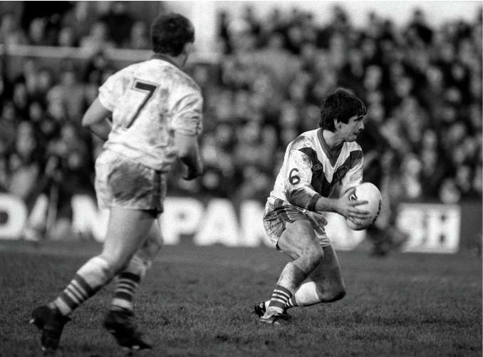 Topliss (right) playing for Great Britain in the third Test against Australia, at Headingley, 1982