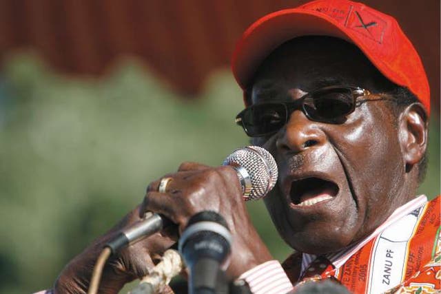 President Mugabe has offered to negotiate with the opposition but only after the ballot