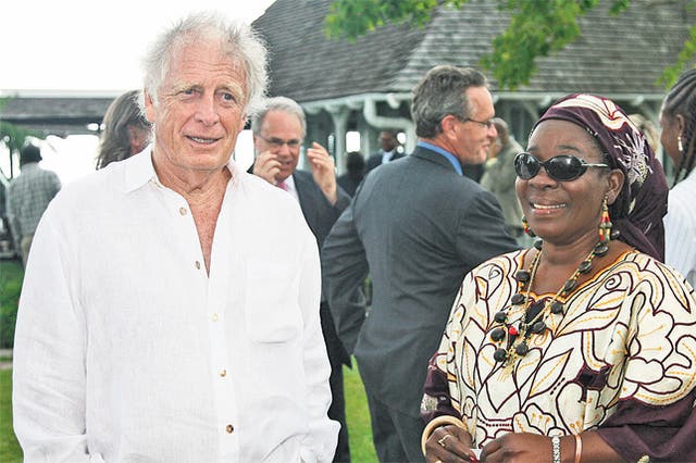 Island life: Chris Blackwell with Rita Marley, the widow of Bob Marley, in Jamaica earlier this year [URBANIMAGE.TV/ADRIAN BOOT; CHRIS JACKSON/GETTY IMAGES; HULTON/GETTY IMAGES]