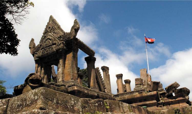 The 900-year-old Hindu temple of Preah Vihear on the Thai-Cambodian border
