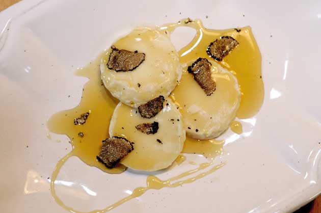 Drizzle over the honey and shave over the truffle