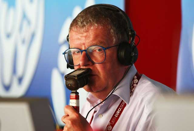 <p>There is no place for John Motson on the commentators single</p>