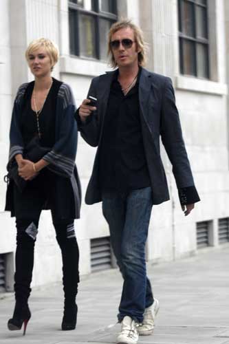 Rod Stewart’s daughter Kimberly Stewart, pictured here with actor Rhys Ifans