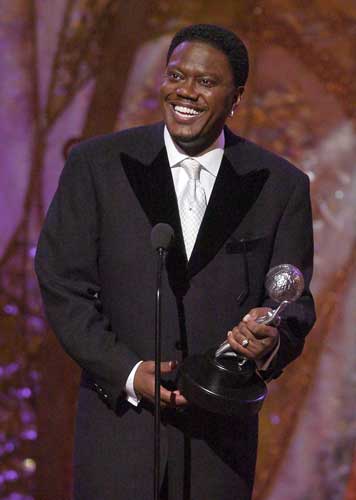 Collecting a comedy award in 2004