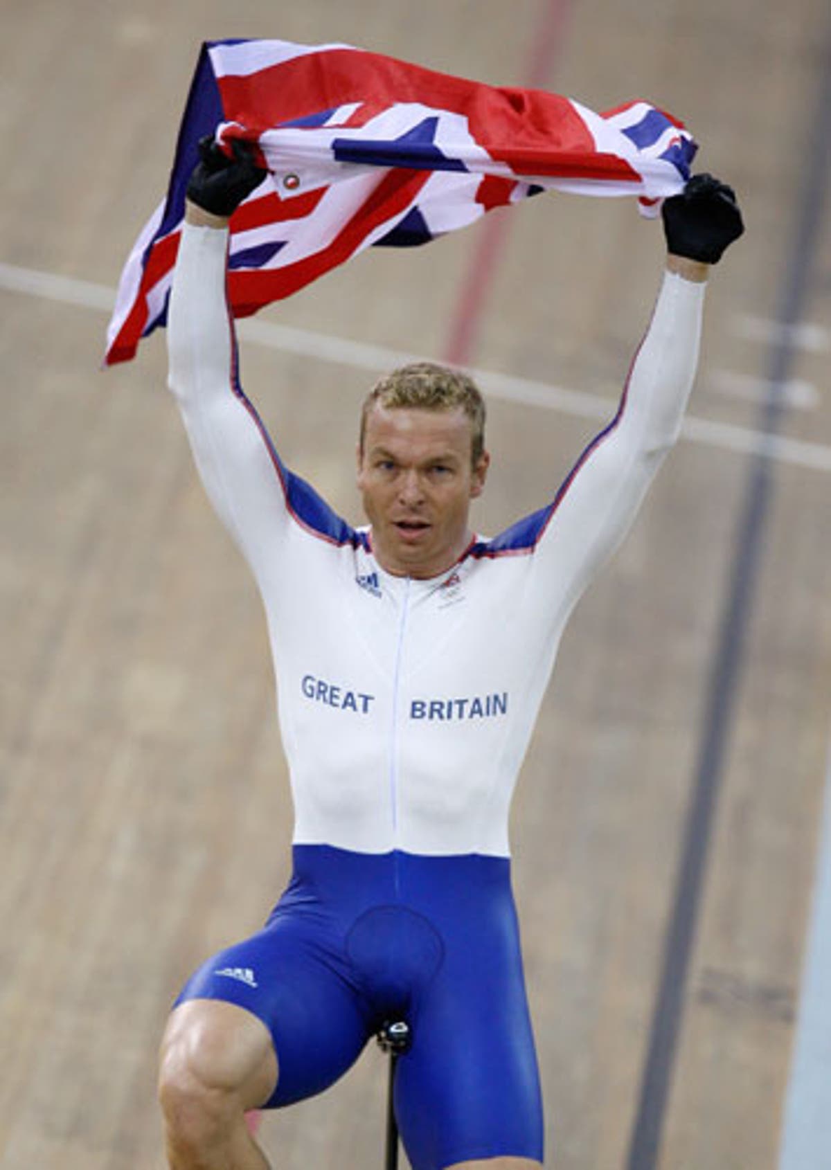 Gold For Chris Hoy At The Velodrome 