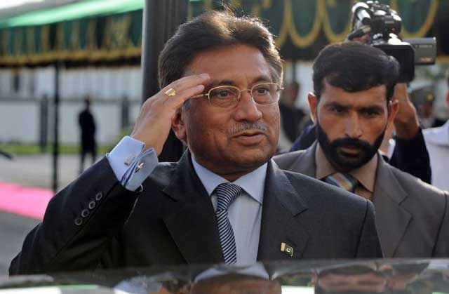 The warrant for Musharraf (above) is in connection with the assassination of murdered ex-prime minister Benazir Bhutto