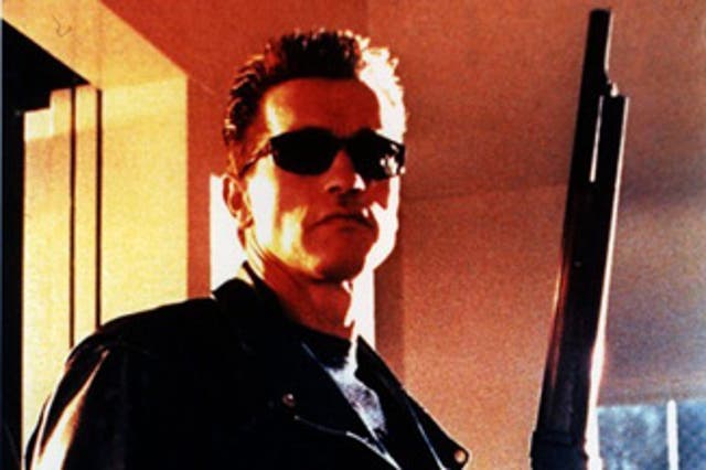 Arnold Schwarzenegger in Terminator: 'I'll be back' has been voted the top movie quote