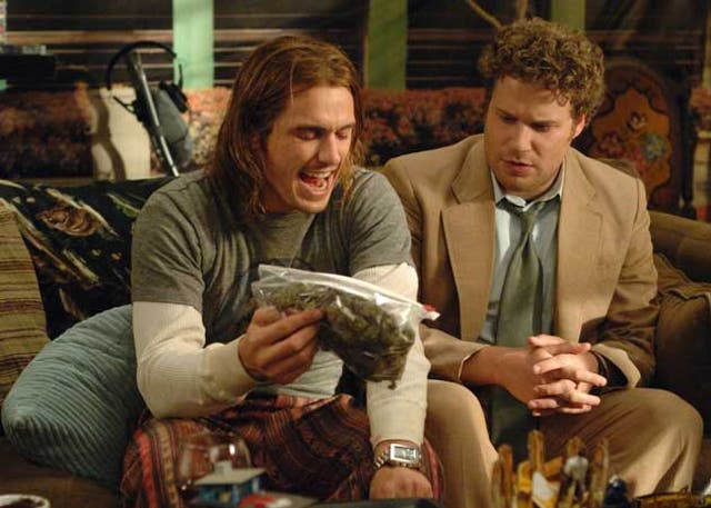 <p>James Franco and Seth Rogen in ‘Pineapple Express’ </p>