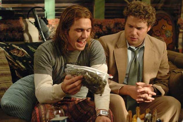 <p>James Franco and Seth Rogen in ‘Pineapple Express’ </p>