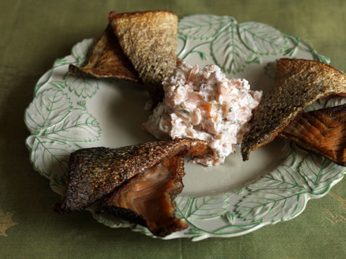 Deepfried smoked salmon skin The Independent The Independent