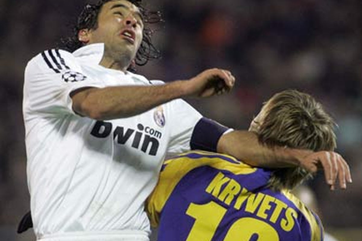 Champions League round-up: Raul strikes to send Real through | The ...