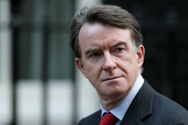 <p>Peter Mandelson, first secretary of state in Gordon Brown’s government </p>