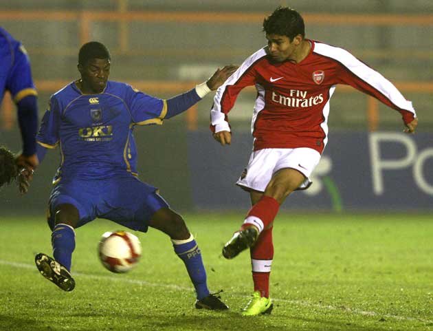 Eduardo makes his comeback for Arsenal reserves against Portsmouth