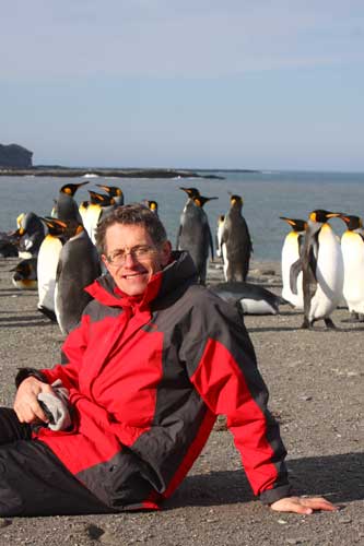 2008: chilling with penguins on South Georgia island in the southern Atlantic Ocean