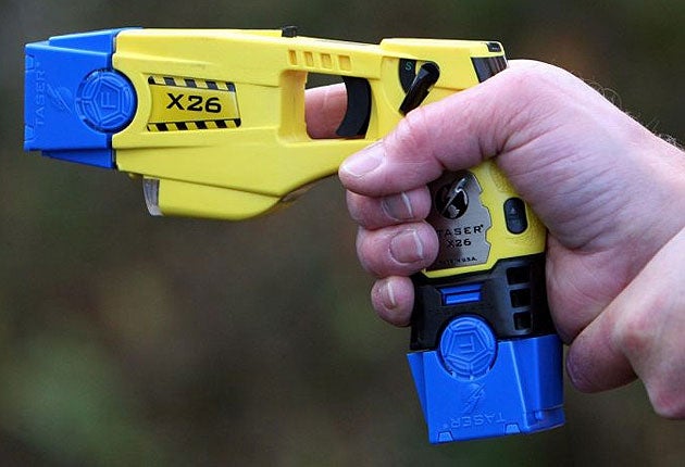 A man has died after being shot by police with a Taser