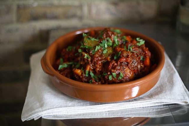 The oxtail becomes meltingly tender, warm and satisfying