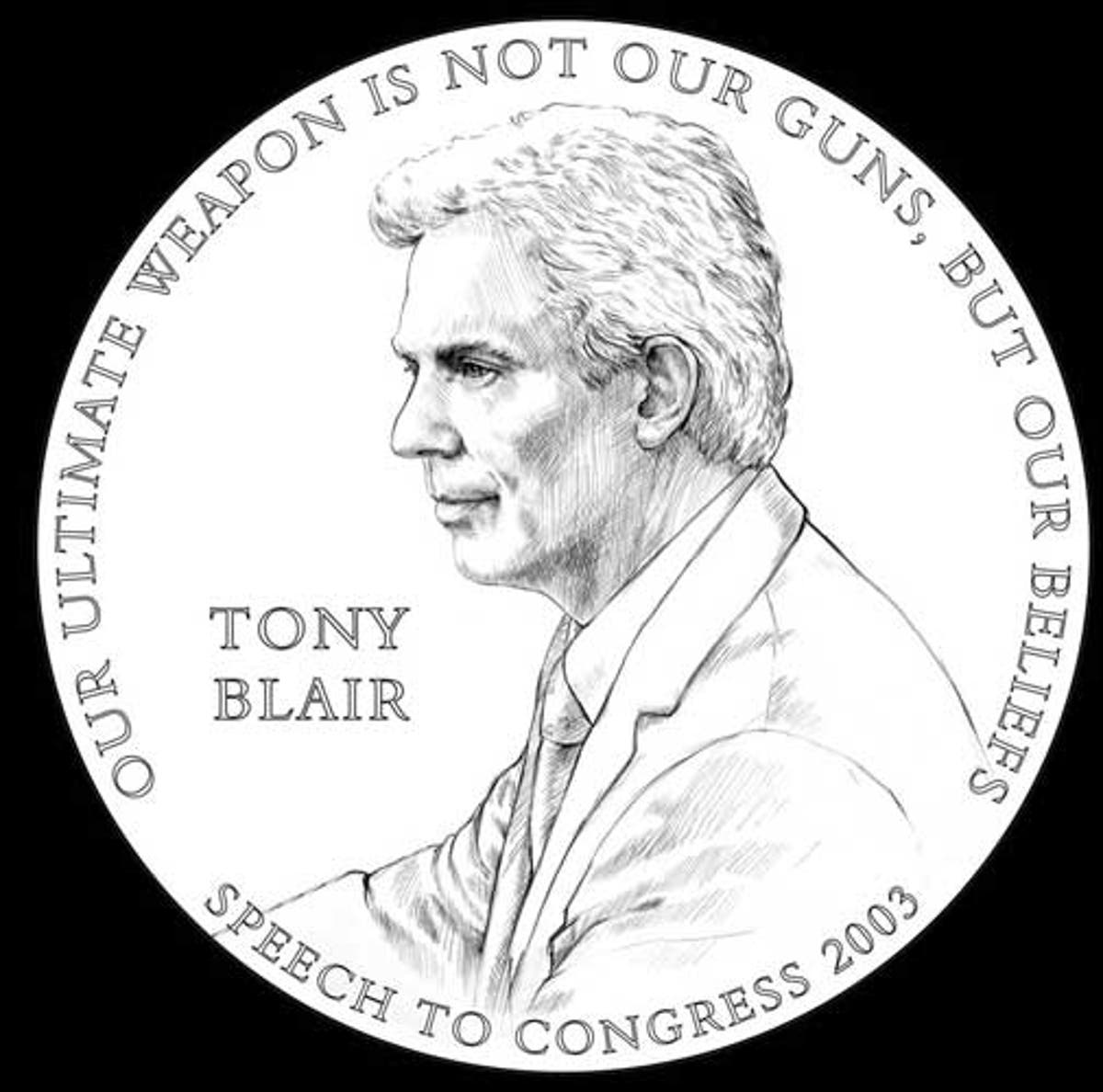 Unveiled at last: Tony Blair, medallion man | The Independent | The