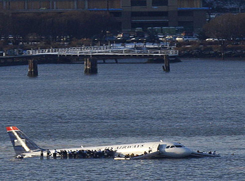The 155 passengers and crew of the Airbus 320 await rescue on the river