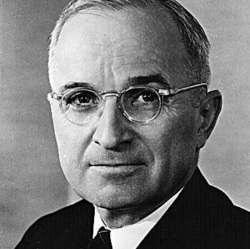 &lt;p&gt;Harry S Truman - 1945-1953&lt;/p&gt;&lt;p&gt;Born: 8 May, 1884.&lt;/p&gt;&lt;p&gt;Died: 26 December, 1972.&lt;/p&gt;&lt;p&gt;Party: Democratic.&lt;/p&gt;&lt;p&gt;Religion: Baptist.&lt;/p&gt;&lt;p&gt;Age upon taking office: 60.&lt;/p&gt;&lt;p&gt;H
