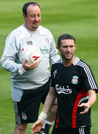 Benitez raised further doubts over the future of Robbie Keane with another dig over who controls the Anfield purse strings