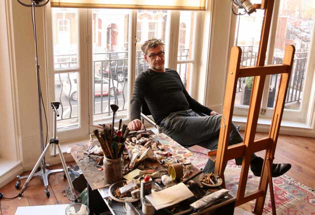 Vettriano in his home