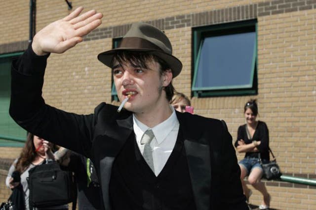 The 30-year-old Babyshambles and ex-Libertines singer was stopped after officers spotted a car &quot;being driven erratically&quot;.
