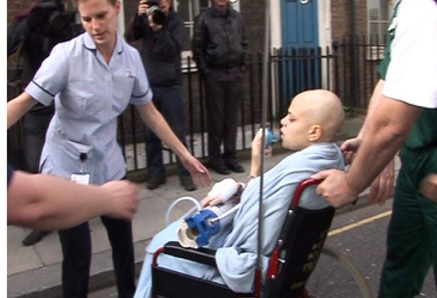 Jade Goody left hospital last week to spend her last days at home with her family.