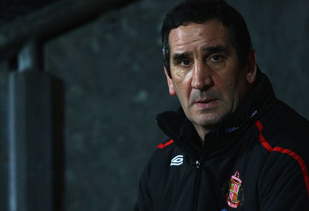 Sbragia took over as manager of Sunderland when Roy Keane left