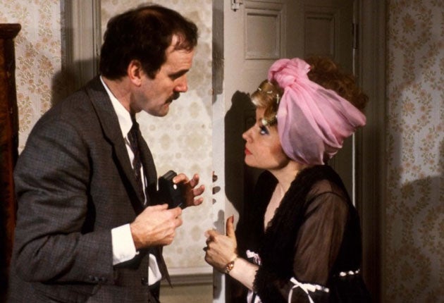John Cleese (left) in ‘Fawlty Towers’