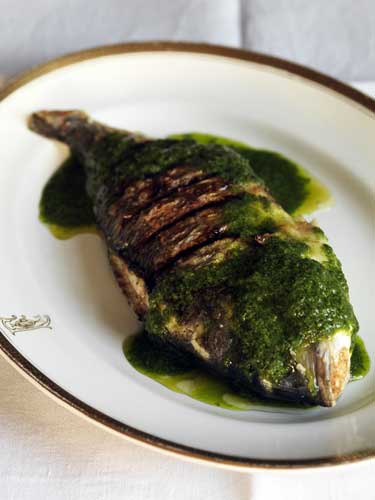 Black sea bream is a great fish to cook simply on the bone